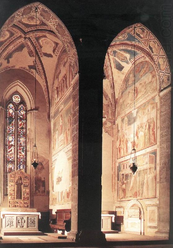 View of the Peruzzi and Bardi Chapels fh, GIOTTO di Bondone